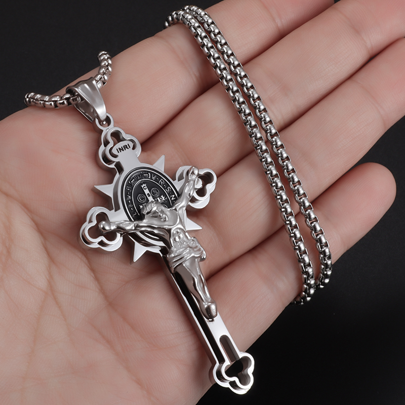 Colar Crucifixo Sagrado Masculino - Último Dia De Desconto