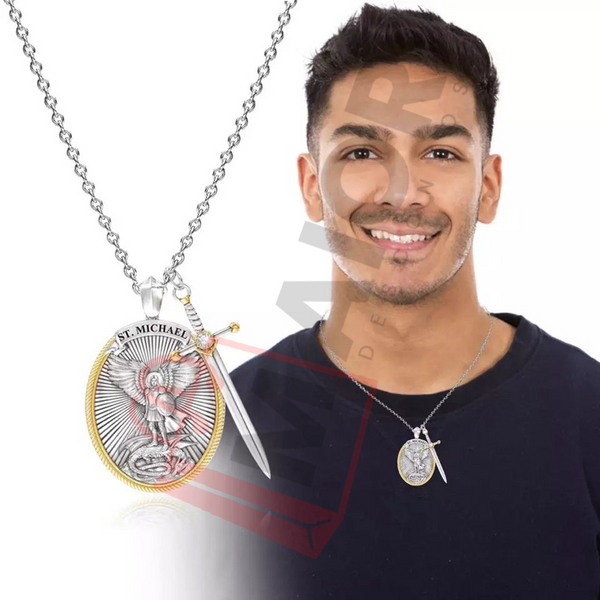 Colar São Miguel Arcanjo - Atração de saúde, felicidades, prosperidade e dinheiro