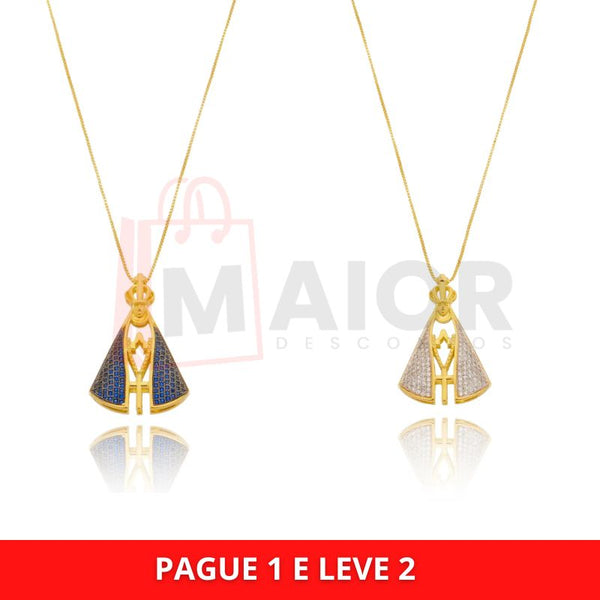 (PAGUE 1 LEVE 2) Colar Nossa Senhora Aparecida