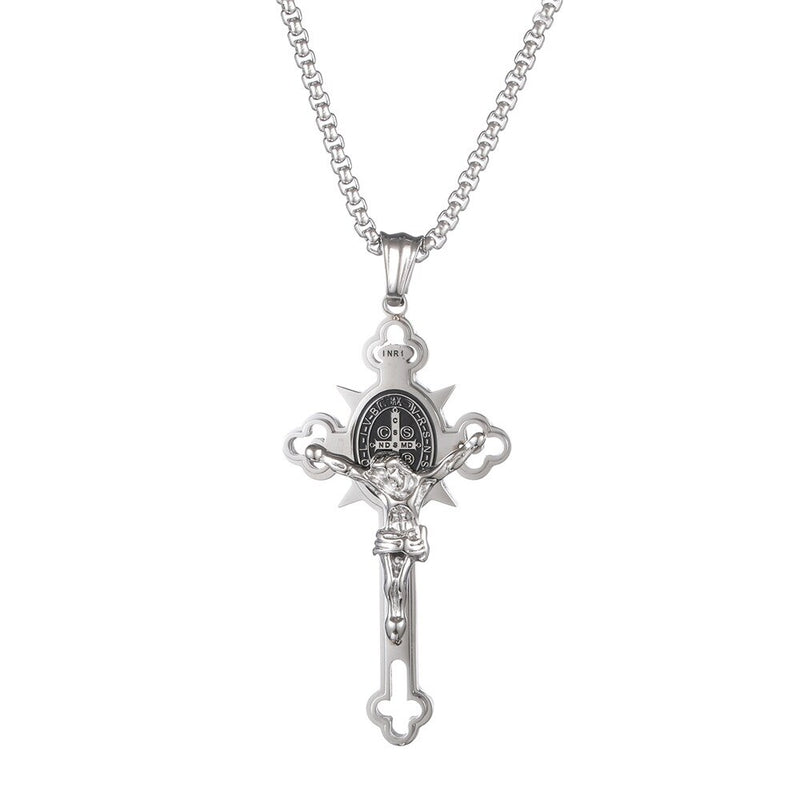 Colar Crucifixo Sagrado Masculino - Último Dia De Desconto