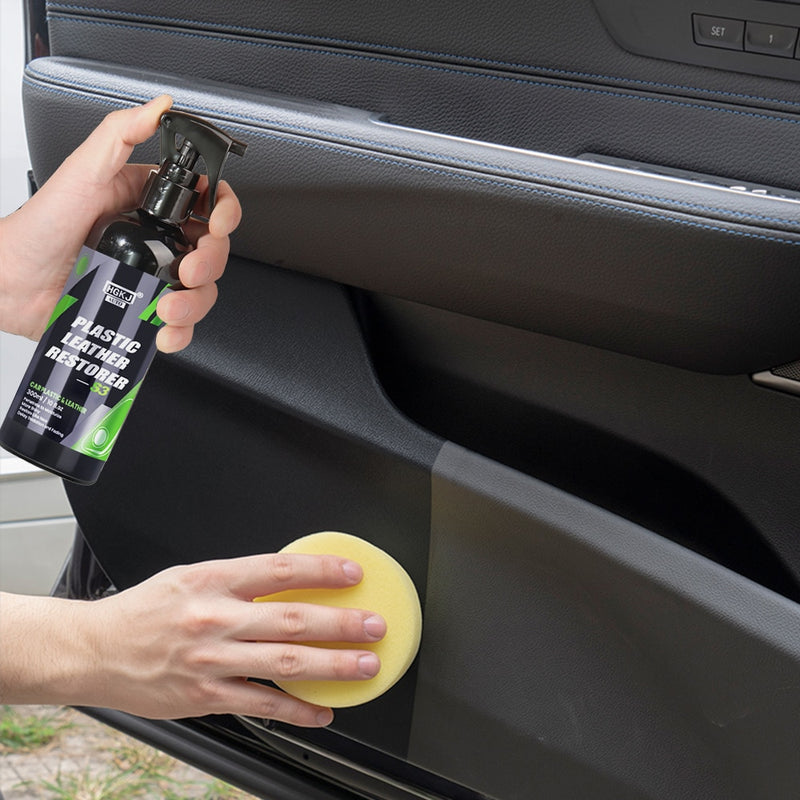 Spray restaurador automotivo - Revitalizador de plástico e couro para moto e carro