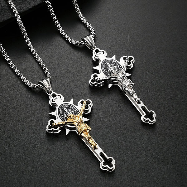 Colar Crucifixo Sagrado Masculino - Último Dia De Desconto