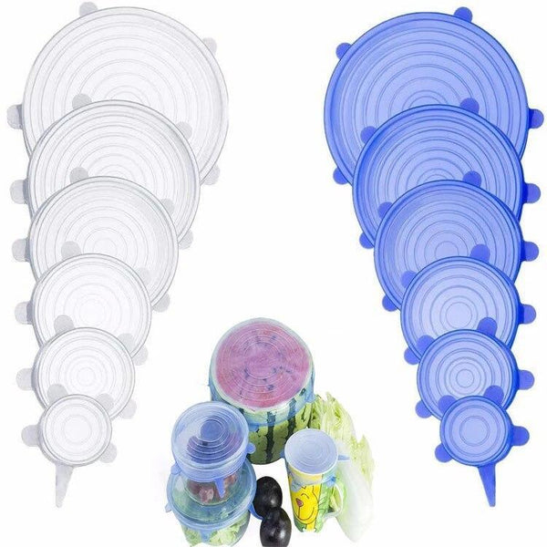 Conjunto 6 tampas silicone - Frete grátis - Maior Descontos